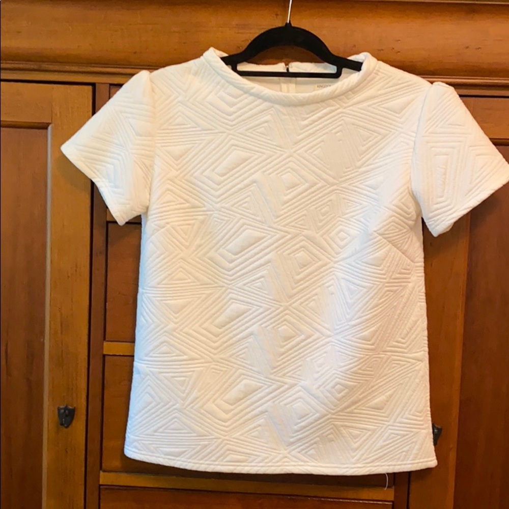 Kingdom & State White High Neck White Top
